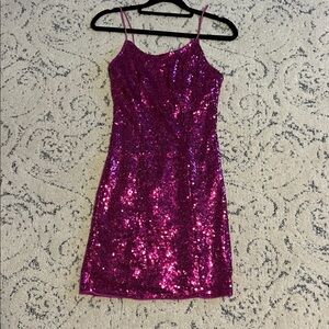 Windsor Pink Sequin Mini Dress